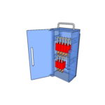 Postes de cadenassage en polycarbonate BLC-0612-TR